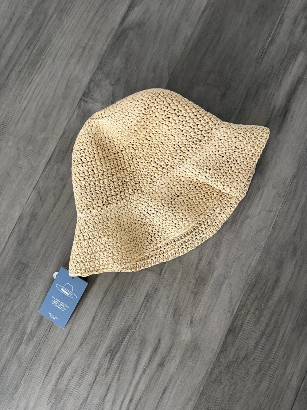 Straw Bucket Hat - Natural Beige